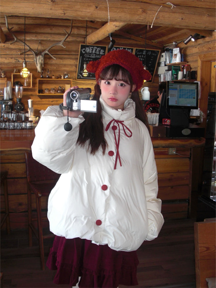 Berry Girl Cloud Puffer Jacket-Outerwear-ntbhshop