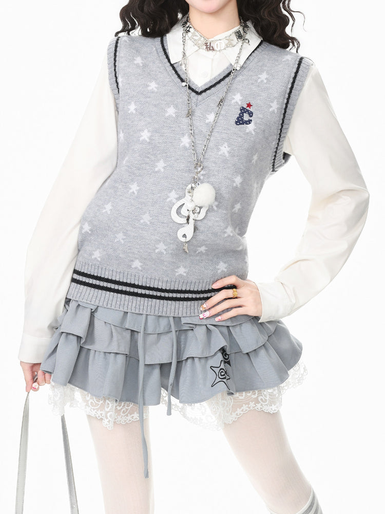 Sky Club Knit Vests-Outerwear-ntbhshop