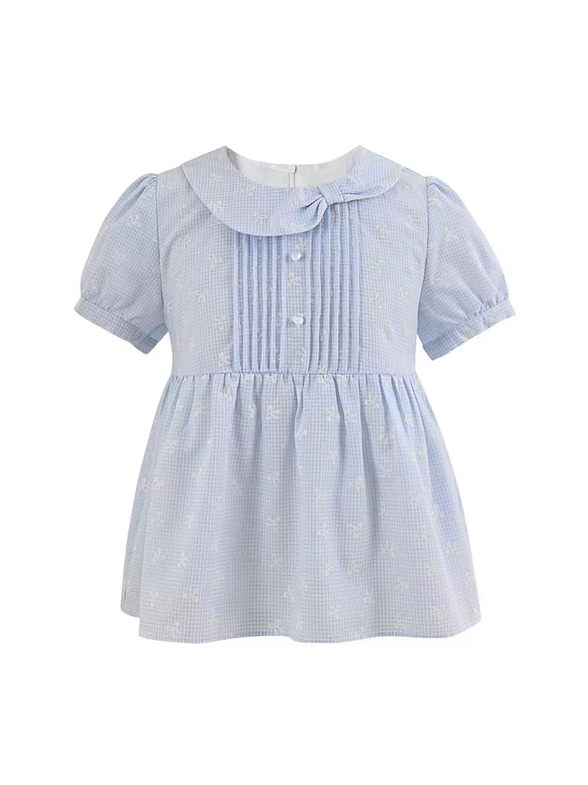 Cloud Ribbon Babydoll Blouse-Tops-ntbhshop