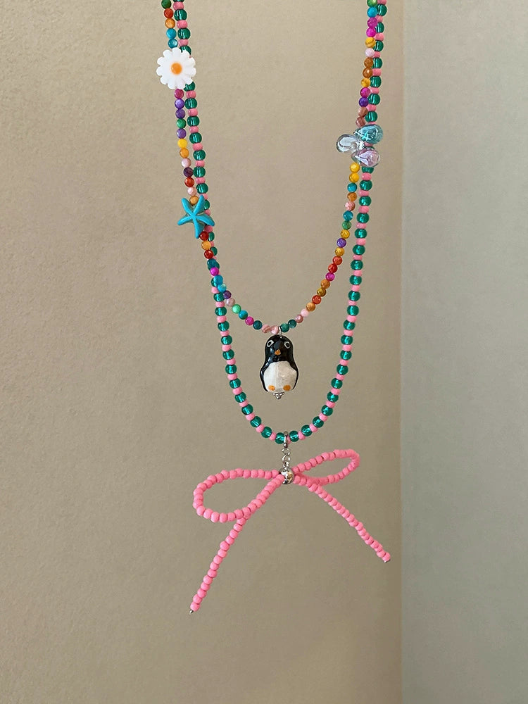 Dopamine Pop Beaded Clavicle Necklaces-ntbhshop