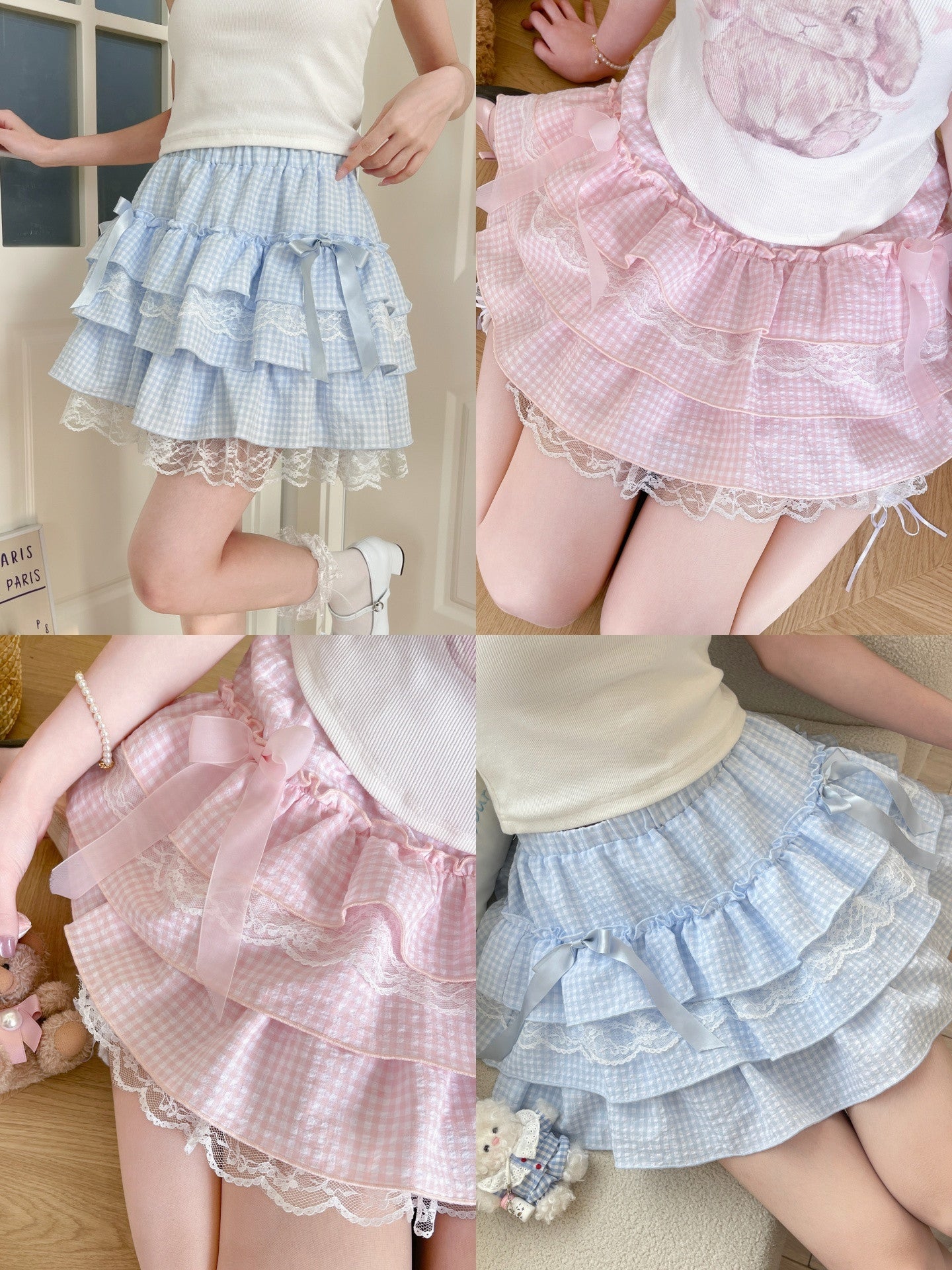 Ribbon Cake Mini Skorts-Bottoms-ntbhshop