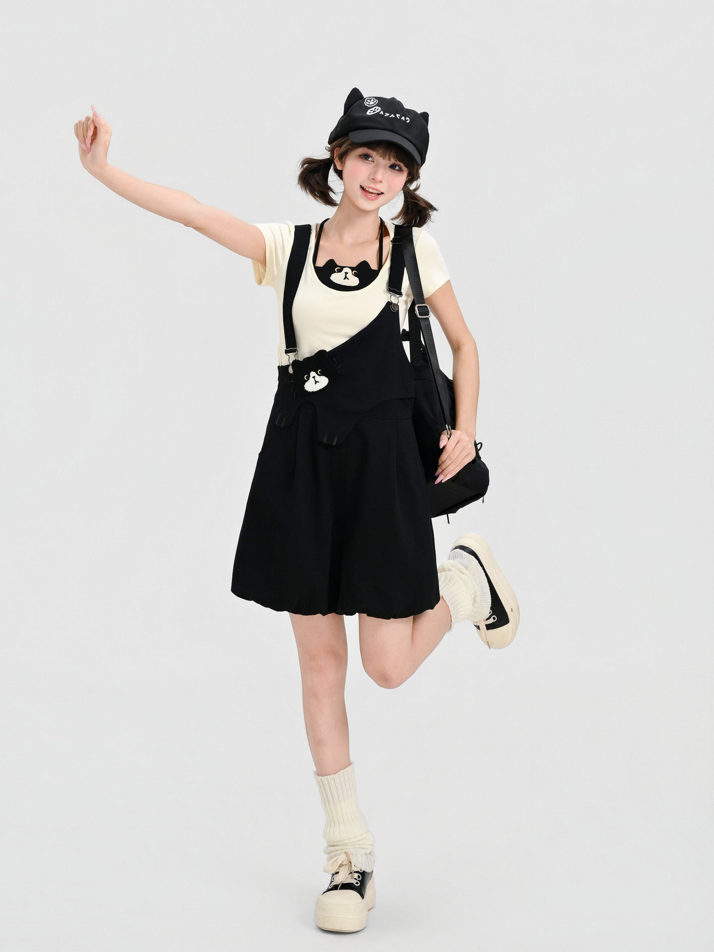 Milk Cat Halter Tee-Tops-ntbhshop