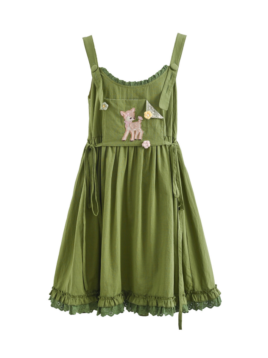 Dear Bambi Pinafore Dress-Dresses-ntbhshop