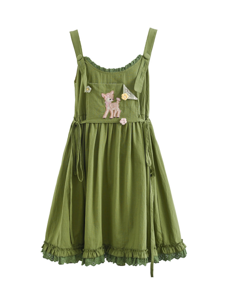 Dear Bambi Pinafore Dress-Dresses-ntbhshop