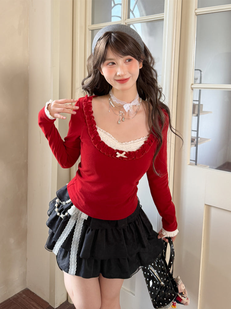 Berry Darling Lace Bra Blouse-ntbhshop