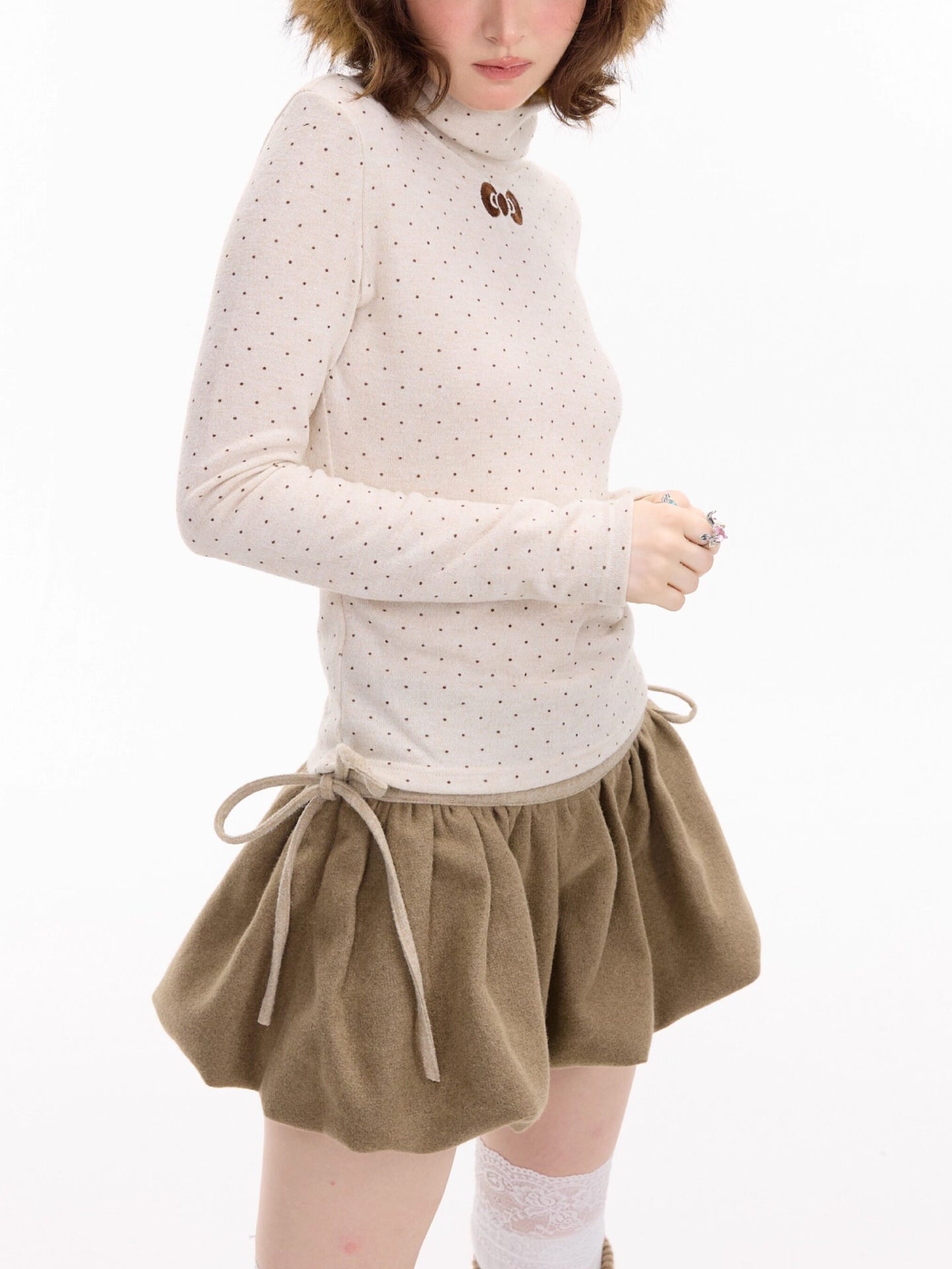 Cocoa Ribbon Tweed Skirts-Bottoms-ntbhshop