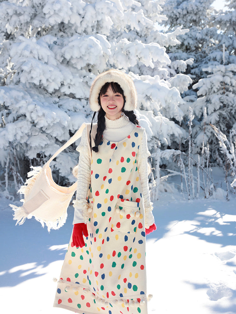 Sweet Circus Dots Pom Jumper Dress-ntbhshop