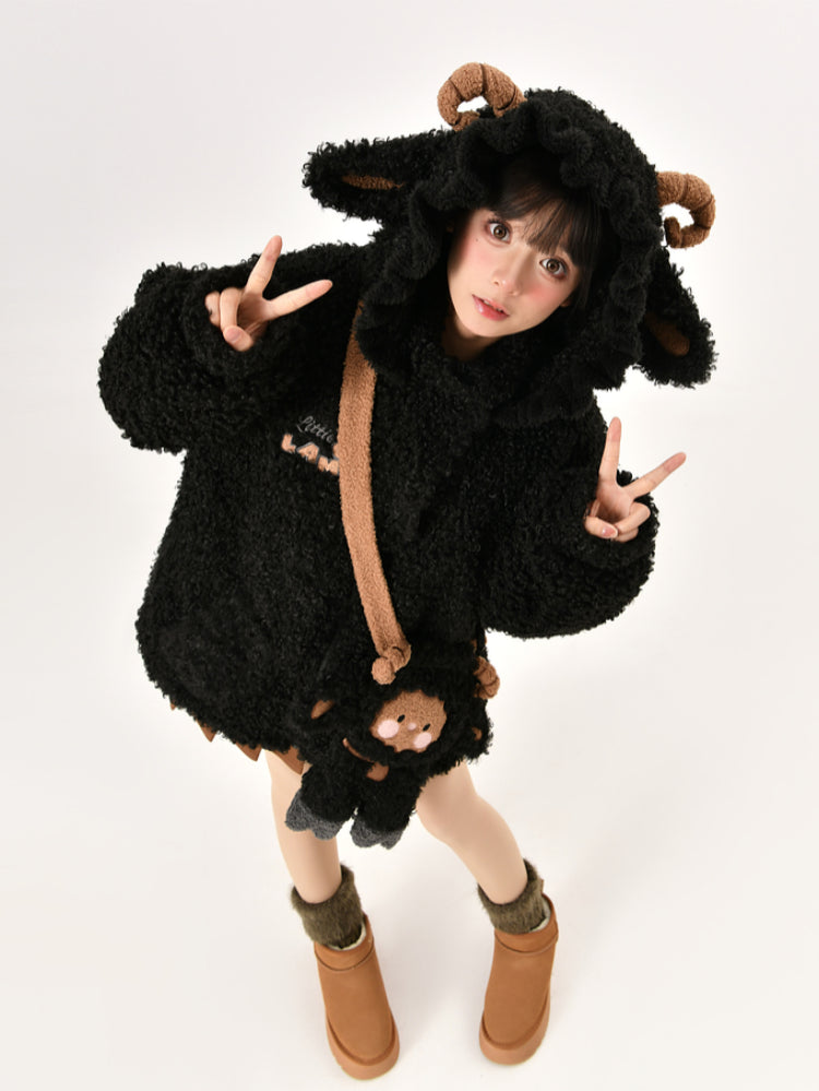 Midnight Lamb Cozy Fleece Jacket & Bag-ntbhshop
