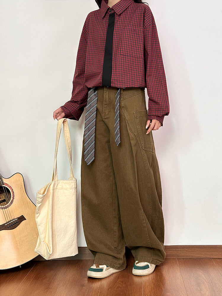 Honey Moss Tie Cargo Pants-Bottoms-ntbhshop