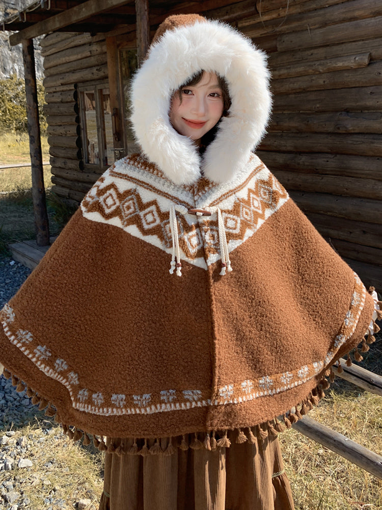 Hearthlight Tassel Hooded Cape-ntbhshop