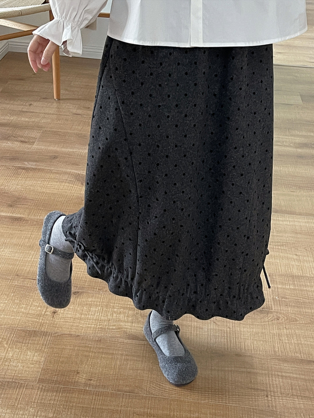 Quiet Garden Polka Bud Skirts-ntbhshop