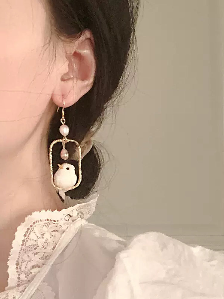 Tiny Tweet Bird Earrings & Clips-ntbhshop