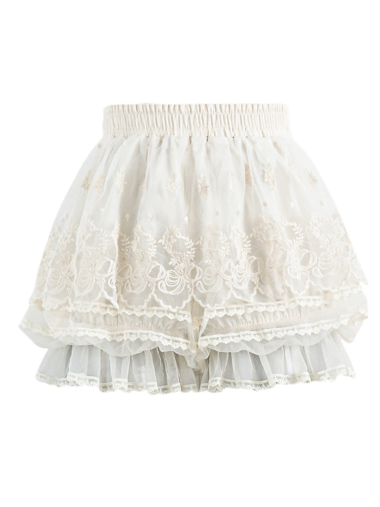 Pearl Lace Bubble Shorts-Bottoms-ntbhshop