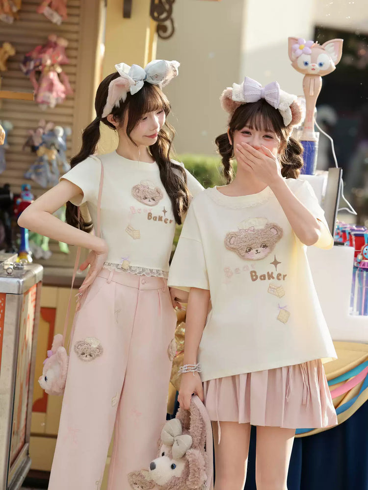 Bakery Bear Lace Tee-Tops-ntbhshop