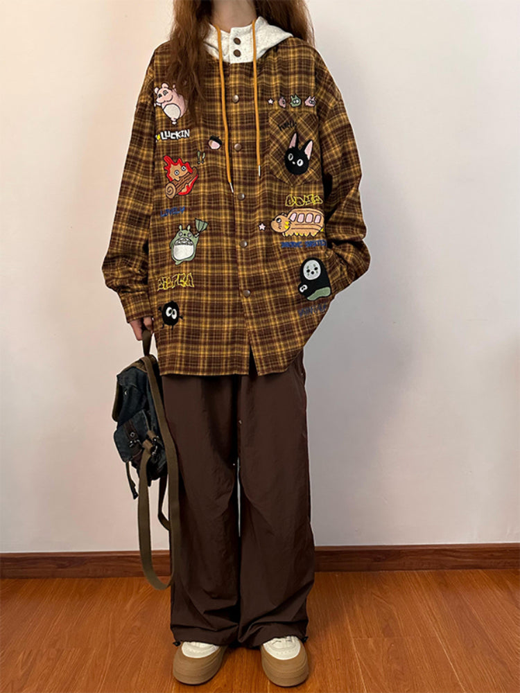 Cartoon Dream Plaid Jacket-ntbhshop