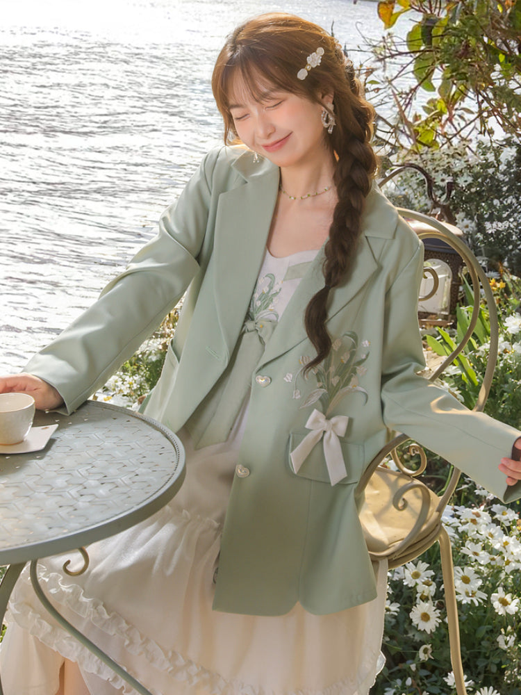 Bellflower Sweet Mint Blazer-Outerwear-ntbhshop