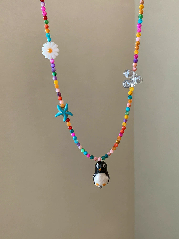 Dopamine Pop Beaded Clavicle Necklaces-ntbhshop