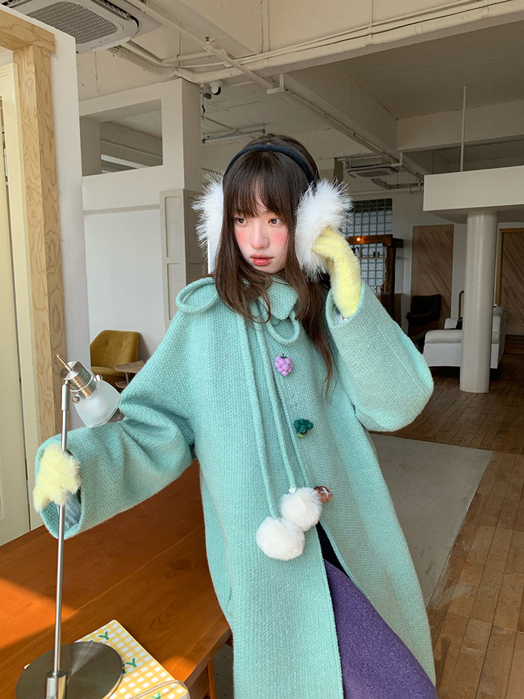 Matcha Dopamine Woolen Coat-ntbhshop