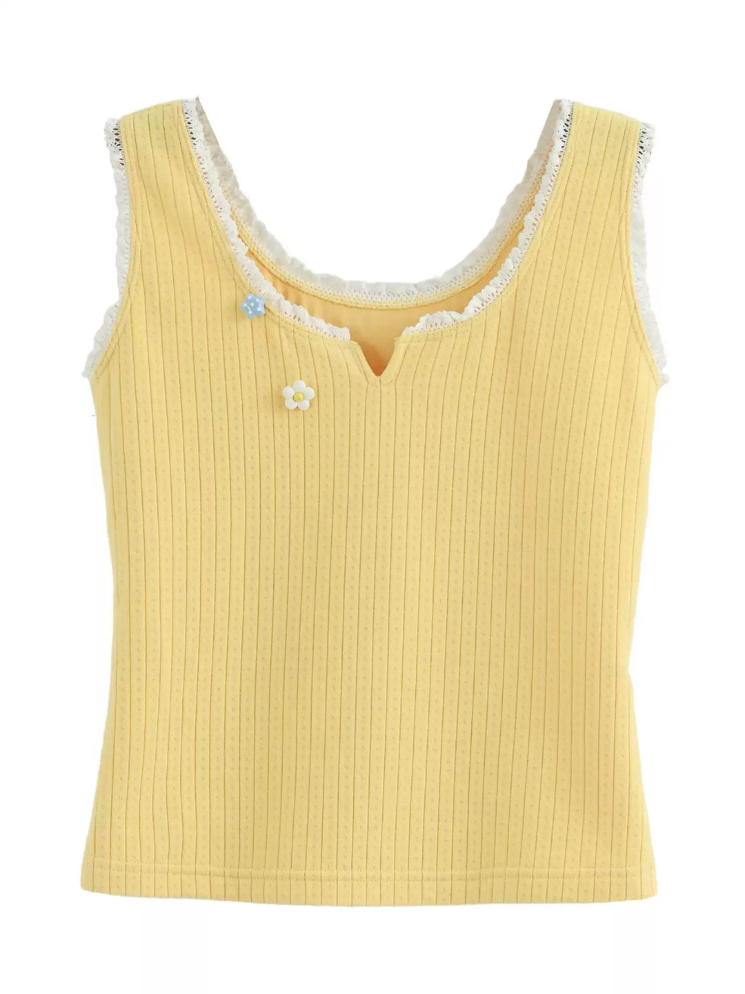 Custard Milk Knit Tank Top-Tops-ntbhshop