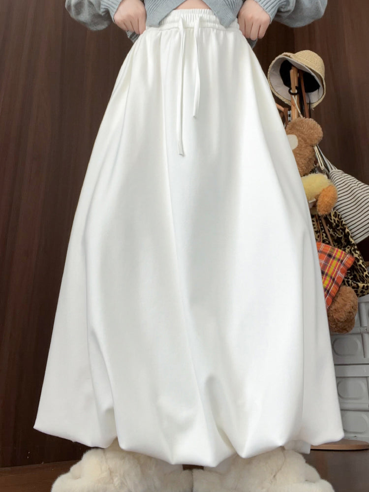 Mocha Bloom Bubble Sweat Skirts-ntbhshop