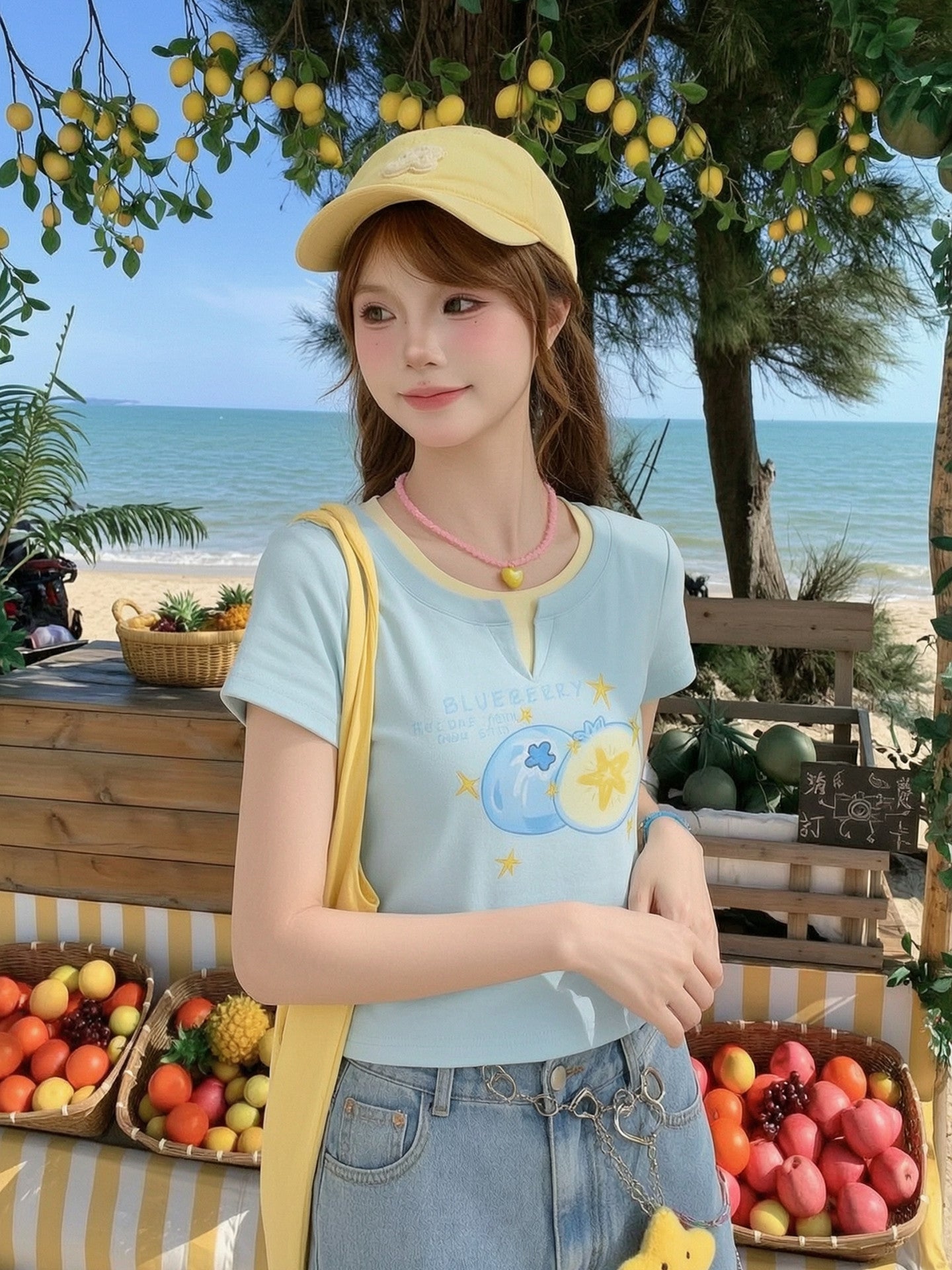 Blueberry Pop Baby Tee-Tops-ntbhshop