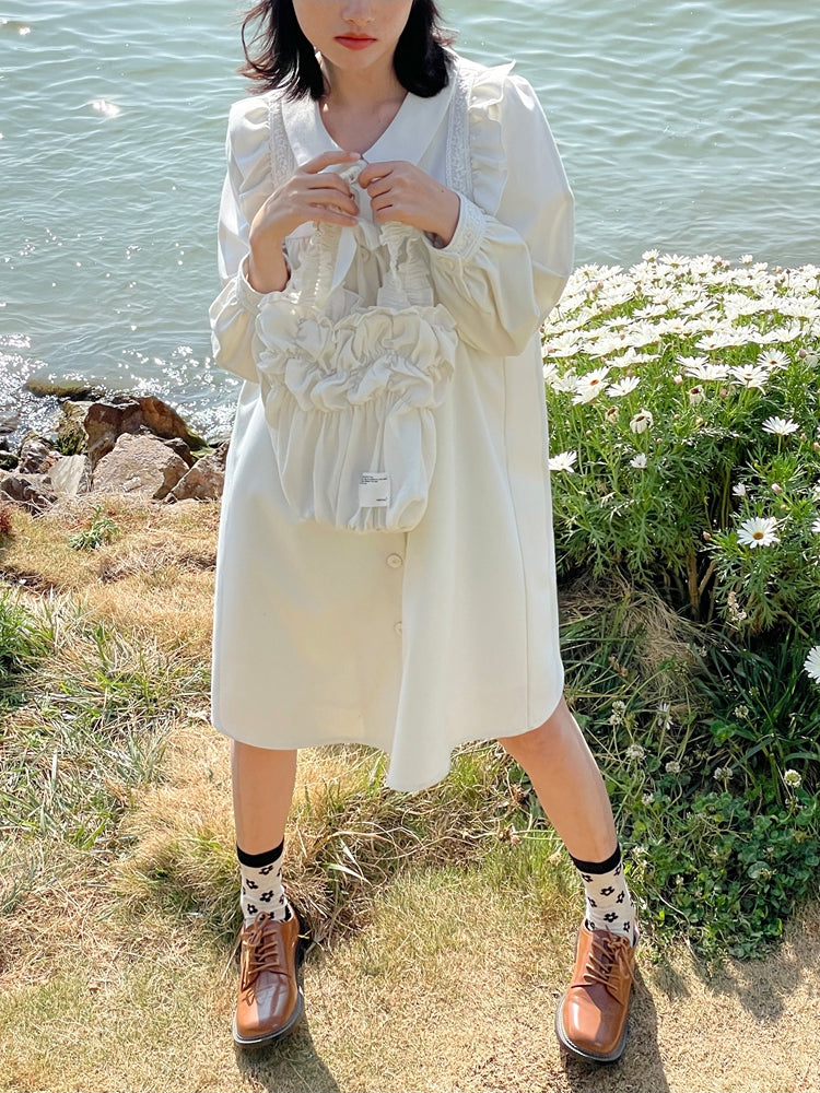 Gentle Jacquard Pleated Lace Bag-ntbhshop