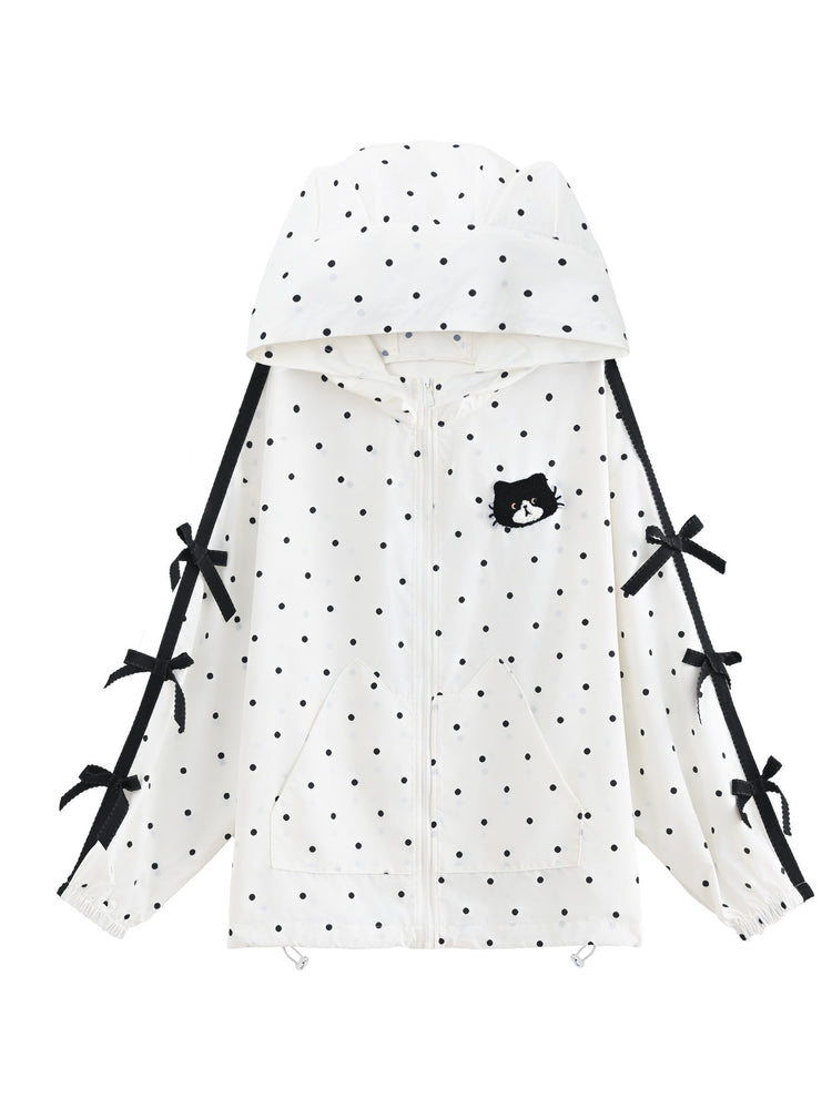 Milk Cat Dot Sun Jacket-Outerwear-ntbhshop