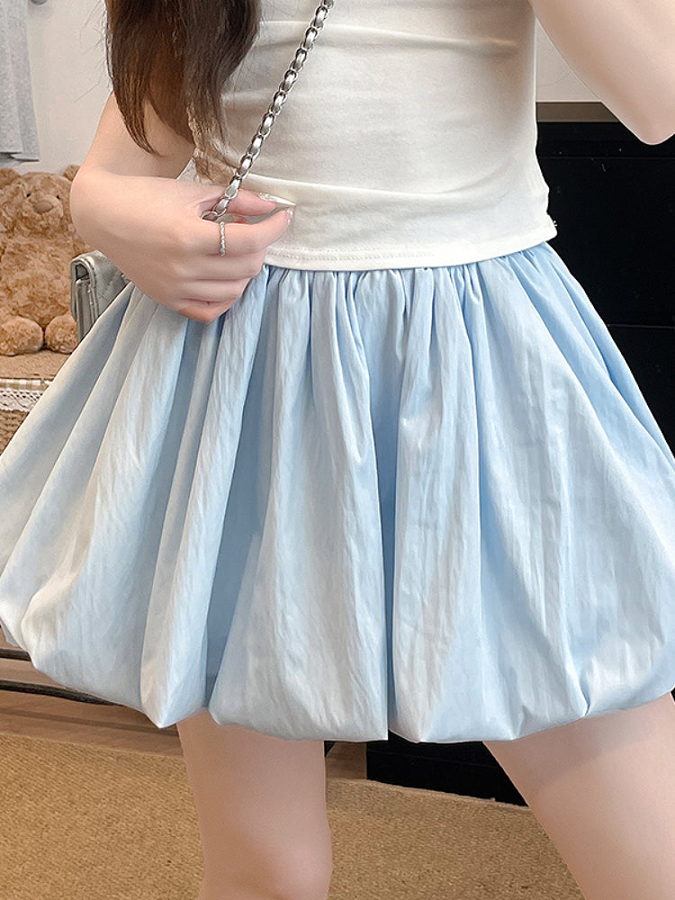 Pastel Bloom Puffy Skorts-ntbhshop