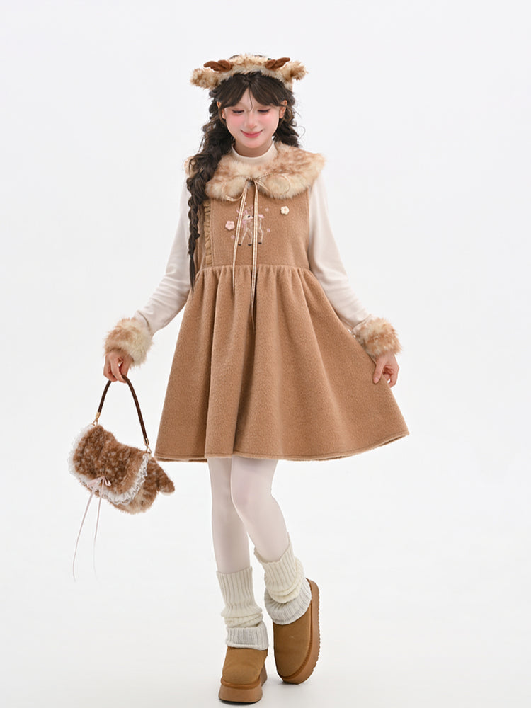 Dear Bambi Cottage Apron Dress-ntbhshop