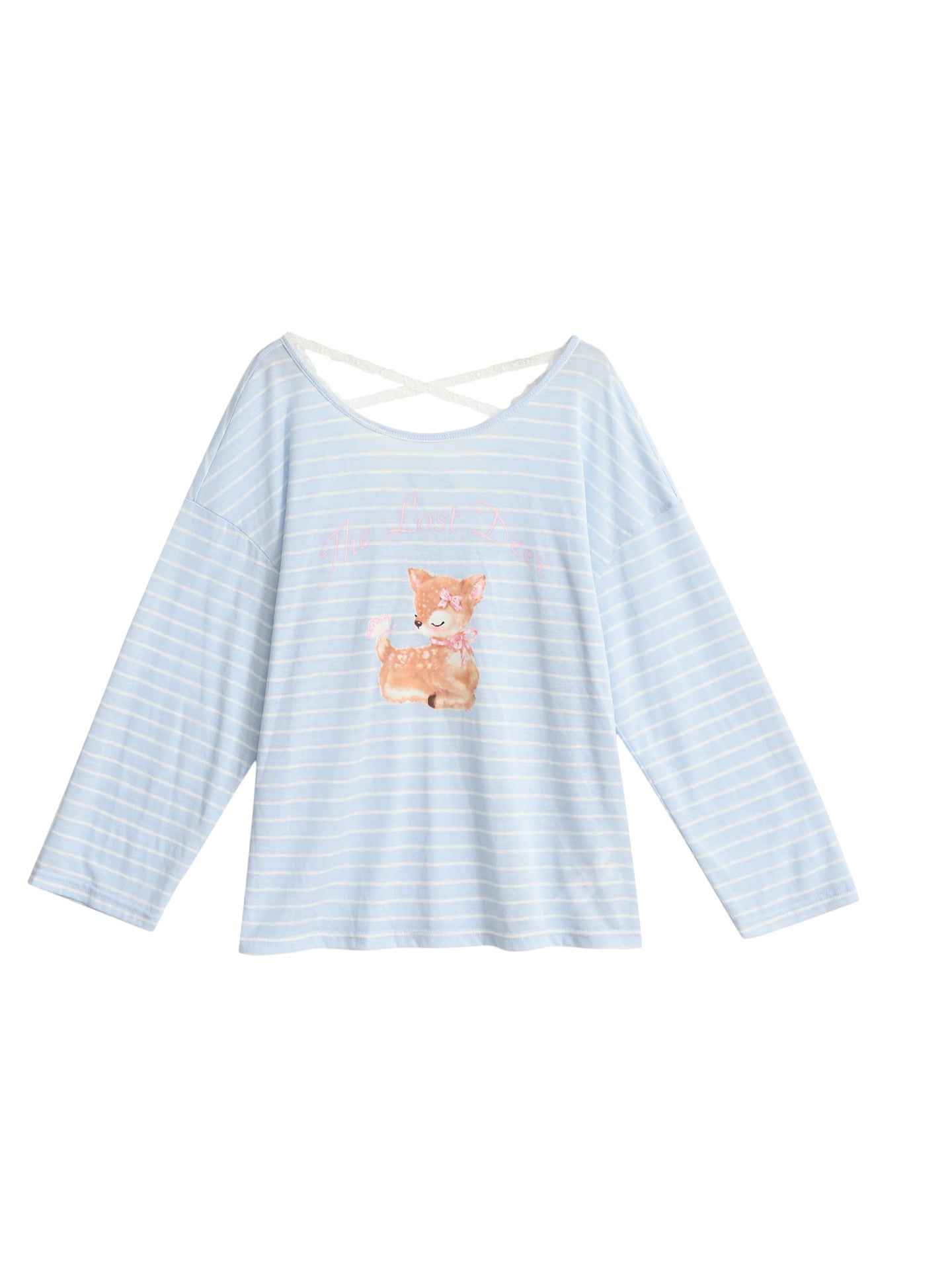 Dear Bambi Stripe Lyocell Top-Tops-ntbhshop