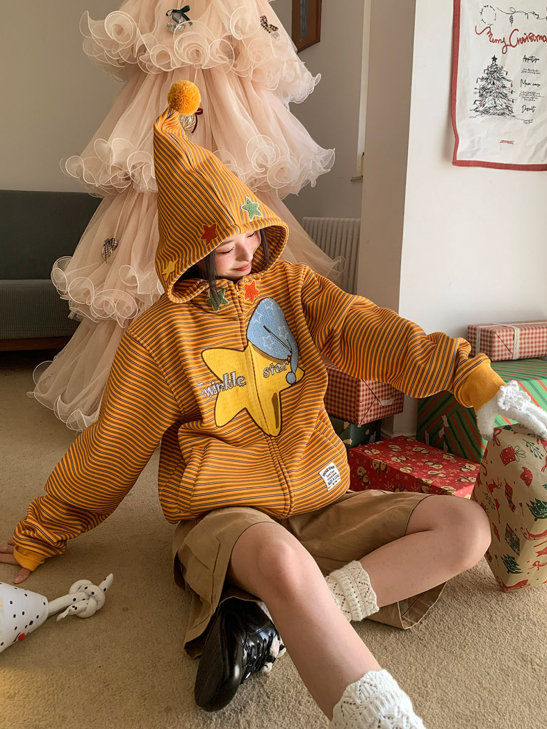 Twinkle Star Whimsy Hooded Jacket-Outerwear-ntbhshop