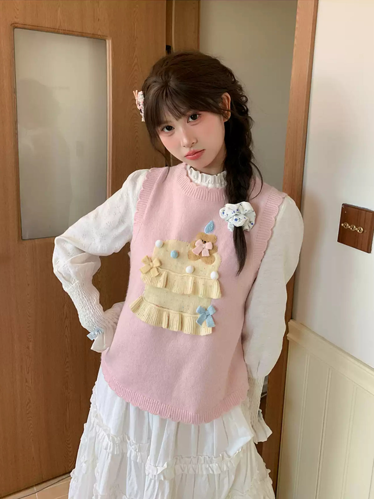 Cake Shop Daydream Knit Vest-Outerwear-ntbhshop