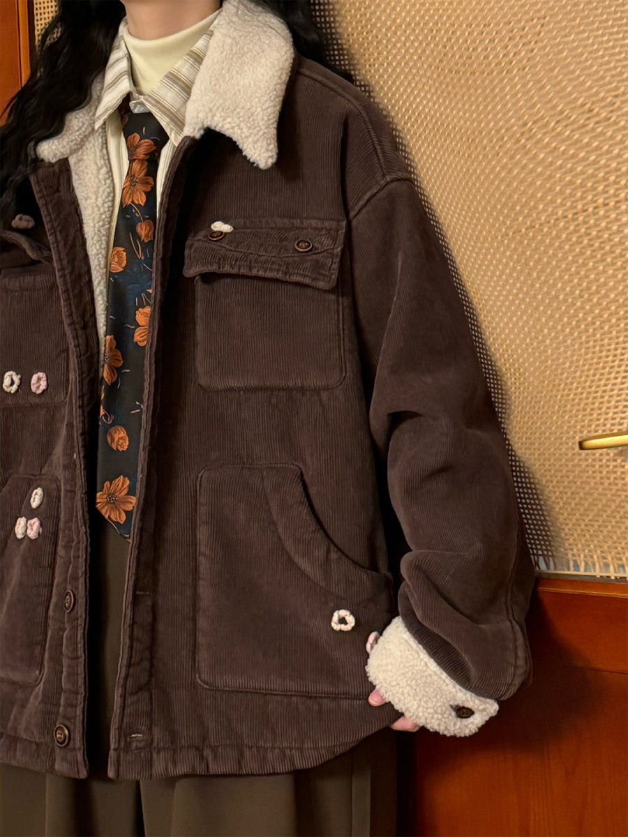 Bracken Fleece Corduroy Jacket-Outerwear-ntbhshop