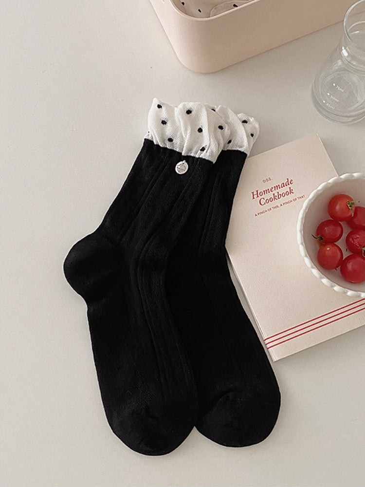 Polka Cloud Crew Socks-ntbhshop