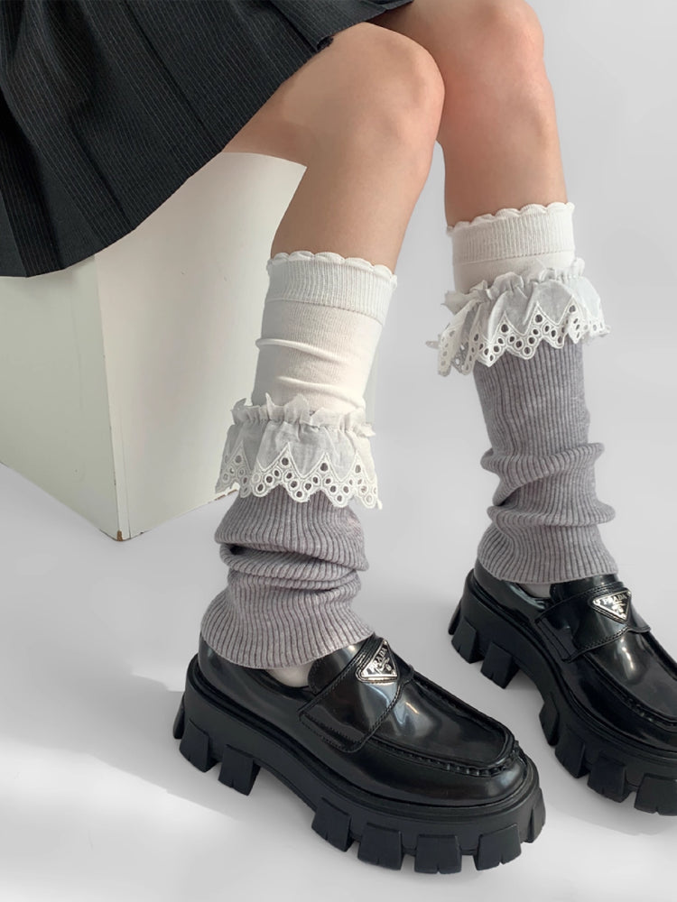 Cream Puff Lace Leg Warmers & Socks-ntbhshop