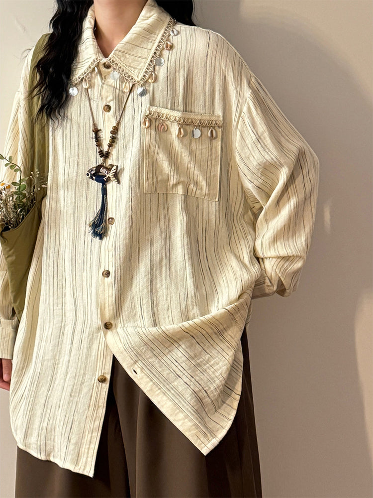 Vellum Archive Stripe Shirts-Tops-ntbhshop