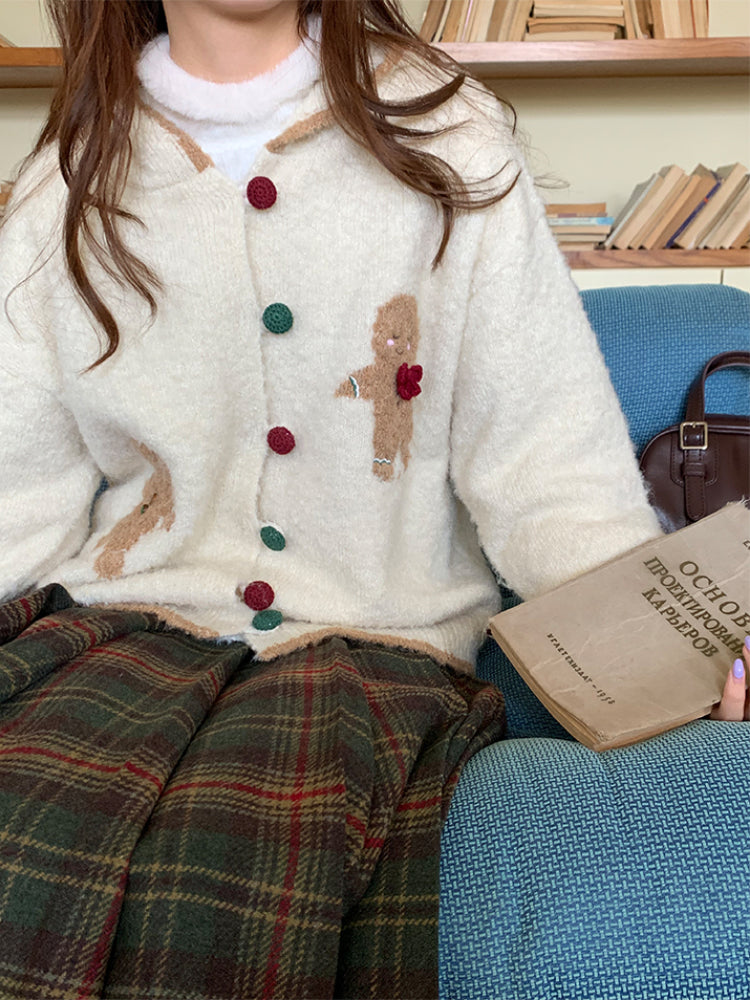 Gingerbread Dreams Knit Hoodie-ntbhshop