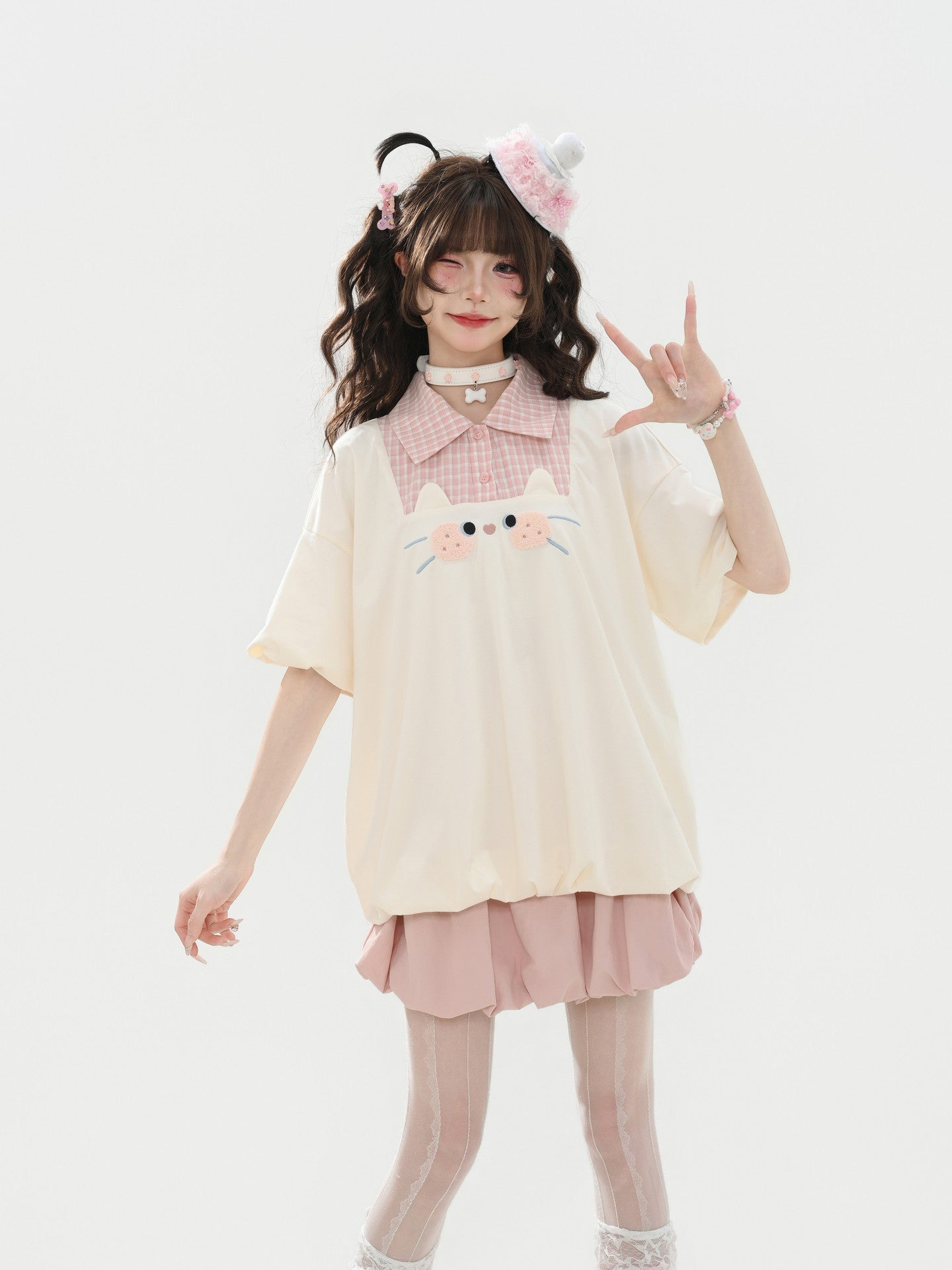 Cookie Cat Bubble Tee-Tops-ntbhshop