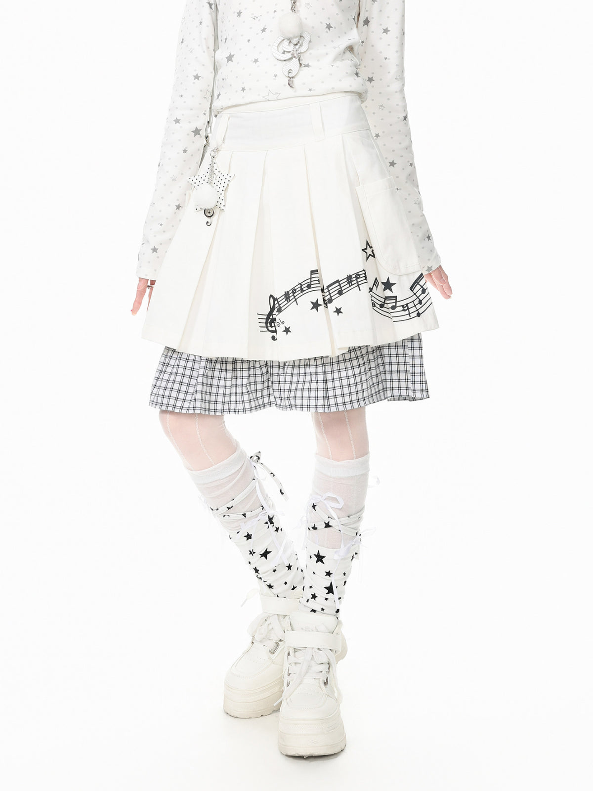 Whimsy Melody Pleated Skirt-Bottoms-ntbhshop