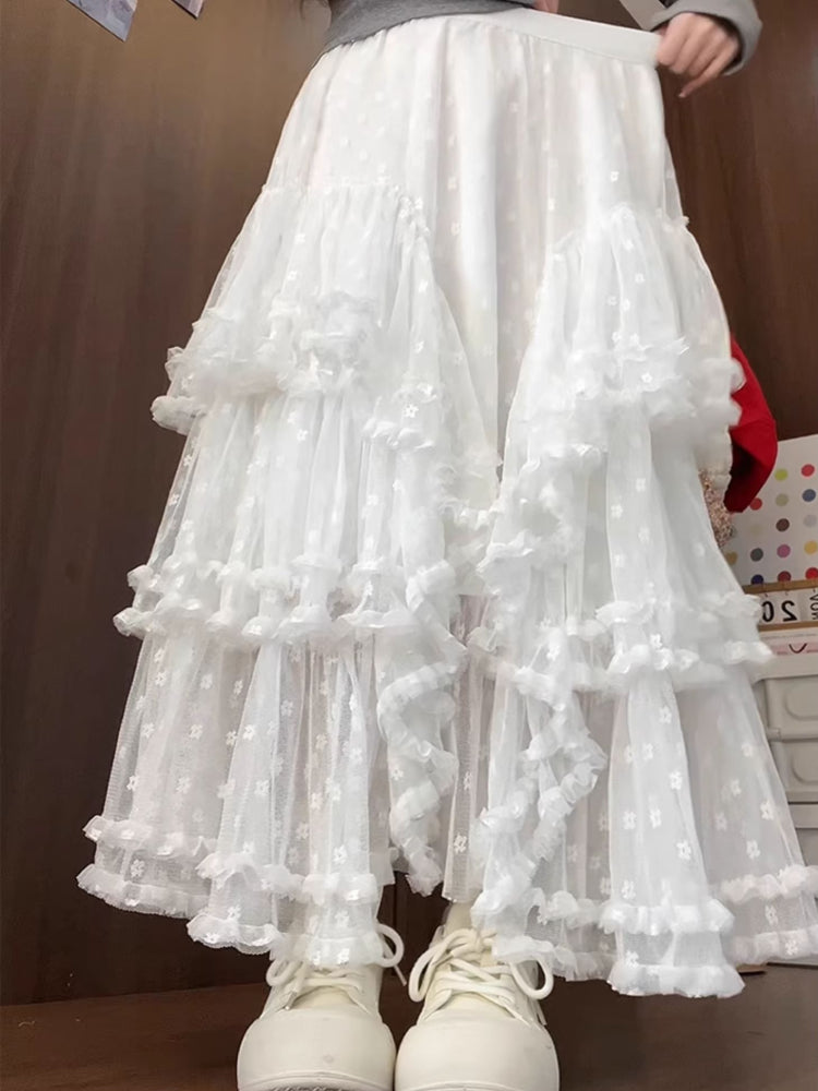 Sugar Cloud Lace Cake Skirts-ntbhshop
