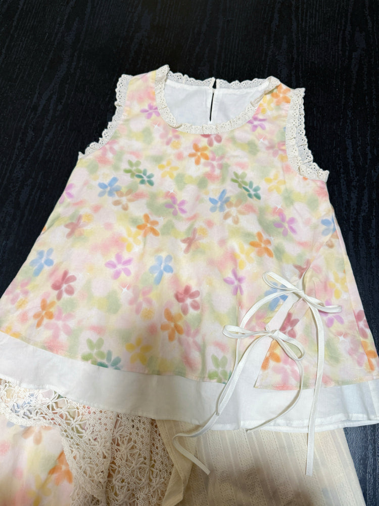 Boho Bloom Ruffle Sleeve Top & Maxi Skirt-ntbhshop