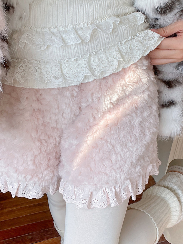 Snow Puff Lace Cupcake Shorts-ntbhshop