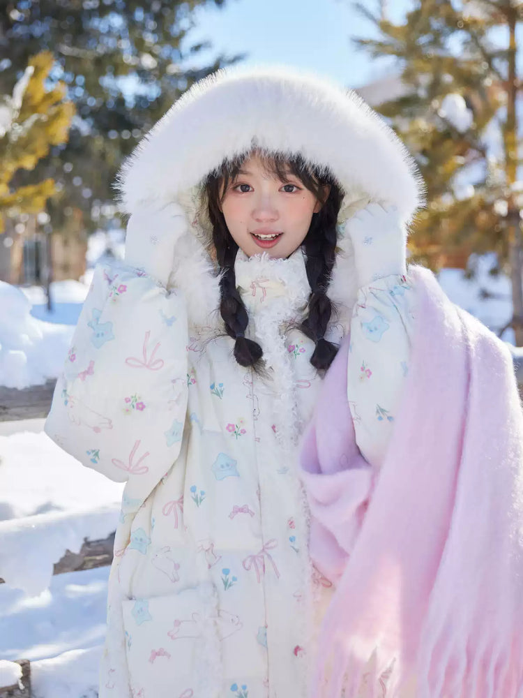 Bunny Meadow Dream Puffer Coat-ntbhshop