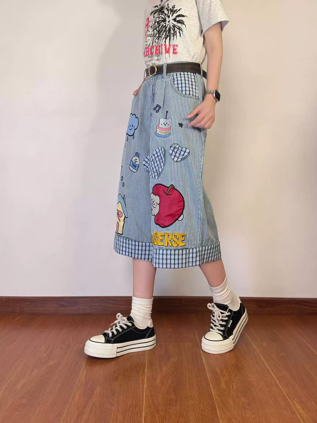 Bluebell Doodles Stripe Culottes-Bottoms-ntbhshop