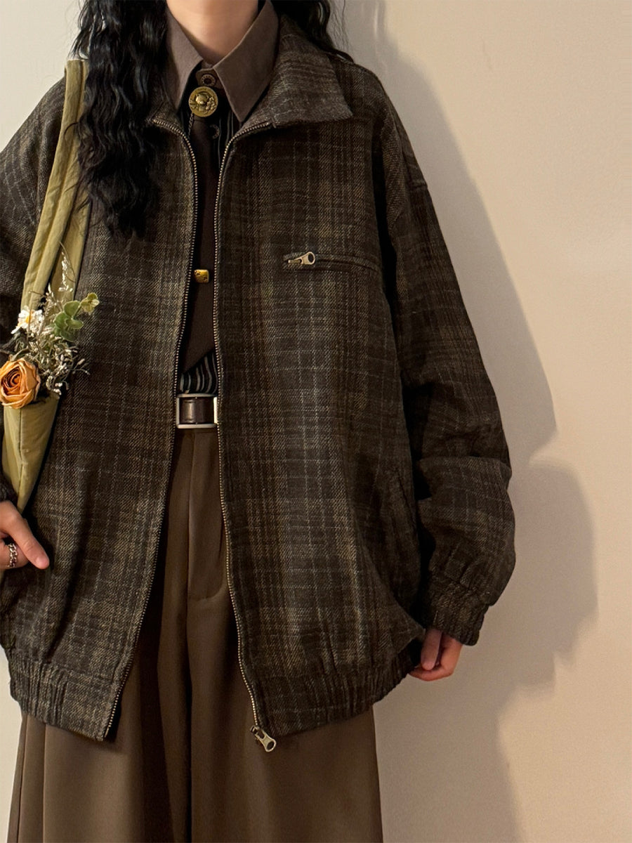 Walnut Scholar Plaid Jacket-Outerwear-ntbhshop