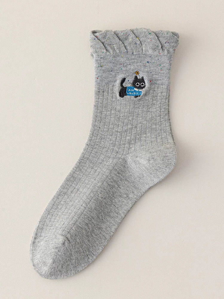 Bubble Cat Crew Socks-ntbhshop