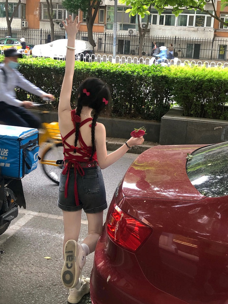 Lollipop Bow Tie-Back Camisoles-ntbhshop