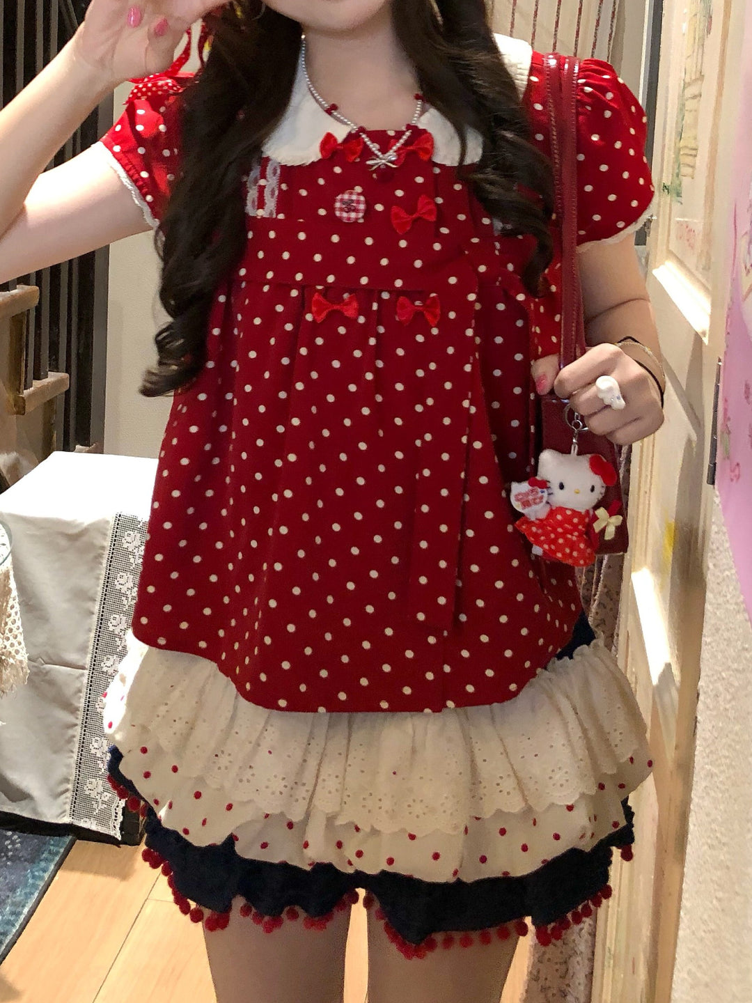 Cherry Darling Cotton Skirt-Bottoms-ntbhshop