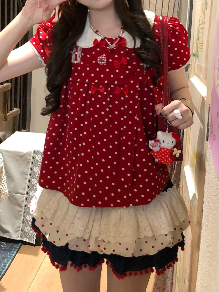 Cherry Darling Cotton Skirt-Bottoms-ntbhshop