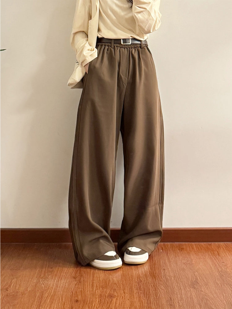 Coffee Street Drape Pleated Pants-ntbhshop
